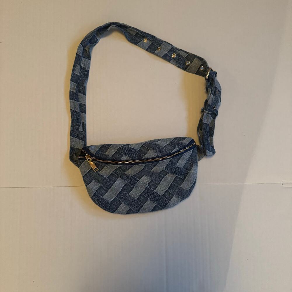 Belt Bag Blue Jean adjustable straps Belt buckle chest bag purse